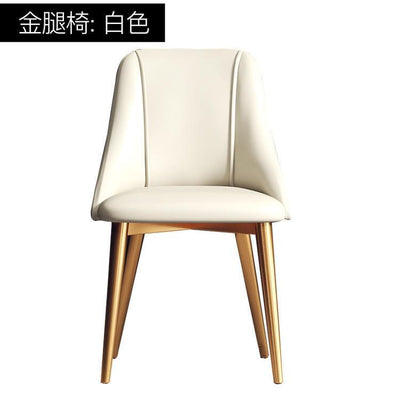 【Free Shipping】Dining Chair Waterproof Leather Nordic Chair Makeup Chair Home Back Stool