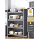 2022 NEW Metal Kitchen Cabinet Grey Floor Multi-layer Storage Cabinet Multifunctional Oven Shelf