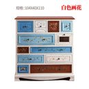 American Bucket Cabinet Solid Wood Bedroom Drawer Storage Wooden Chest of Drawers Living Room Simple