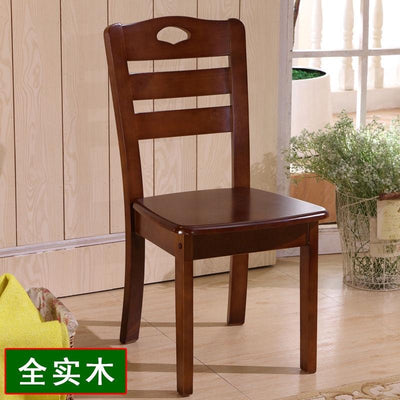 BEIMU Solid Wooden Dining Chair Family Hotel Restaurant Chair Log Chair