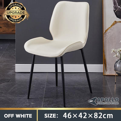 APOLLO PU Leather Dining Chair / Waterproof Designer Dining Chair / Wear-resistan Luxury Soft