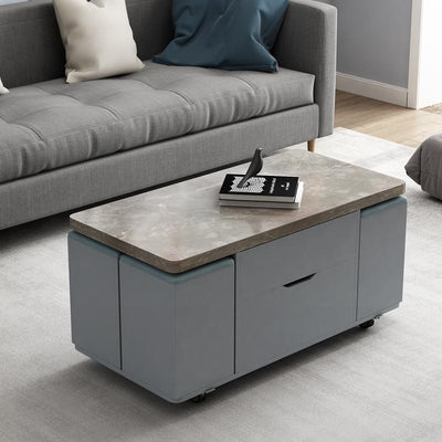 Simple Lifting Tea Table Dual-use Living Room Small Multi-functional Folding Coffee Table Telescopic