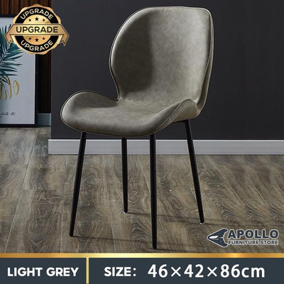 APOLLO PU Leather Dining Chair / Waterproof Designer Dining Chair / Wear-resistan Luxury Soft