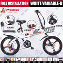 Phoenix Foldable Bicycle 7-speed Variable Speed Bicycle High-carbon Steel Folding Bike Subway Travel