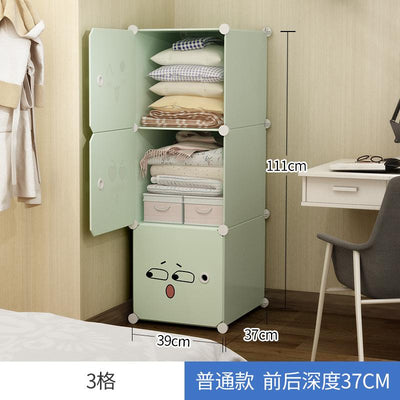 Simple Wardrobe PVC Plastic Bedroom Environmental Wardrobe Dormitory Wardrobe Organiser