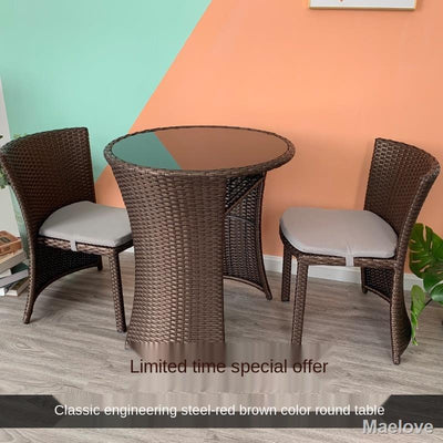 Rattan Chair Three-piece Balcony Small Table and Combination Creative Leisure Tea