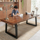 American Minimalist Natural Side Solid Wood Desk Natural Log Computer Desk Meeting Table Studio