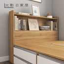 Beiying home high box storage bed 1.2m single bed 1.5m master bedroom tatami bed drawer storage