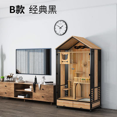 Cat Cage High-end Villa Solid Wood Luxury Three-storey