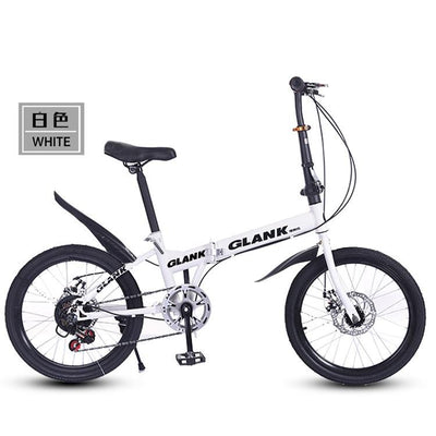 KOSDA KB1608-DZ Foldable Bicycle 16-inch 8-speed Variable Speed Bicycle Electroplated Aluminum Alloy