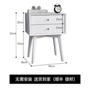 SHANJIE Shang Goods Table Simple Modern Solid Wood Fashion Two Draw Nordic Bedside Bedroom Small