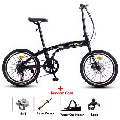 High Carbon Steel 7 Speed Foldable Adult Bike