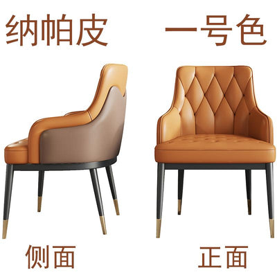 Bentley dining chair leather chair light luxury high-end sales office negotiation chair designer