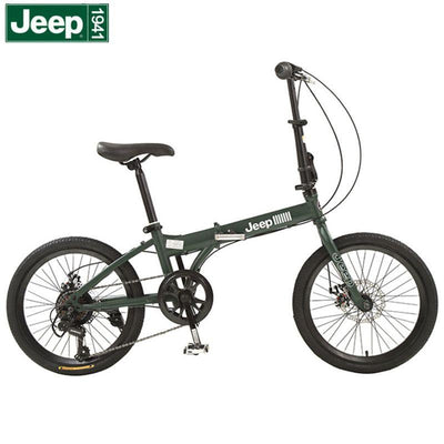 JEEP Folding Bicycle 7 Speed Foldable Mountain Bike 20 Inch Men's And Women's Bicycle