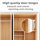 Wardrobe 2/3/4 Door Wardrobe Bedroom Light Luxury Nordic Style Wooden Wardrobe Storage Open Wardrobe