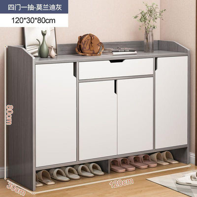 Zcm Shoe Cabinet Hanging Clothes Rack Integrated With Mirror Entrance Cabinet Partition Cabinet