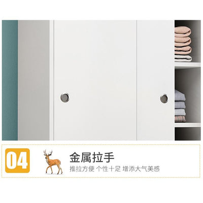 Wardrobe Whit Mirror Sliding Wardrobe Bedroom Dressing Mirror Wardrobe Storage Cabinet