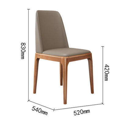 Nordic modern dining chair fashion waterproof dressing chair modern back chair PU leather dining