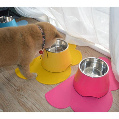 Non-slip Cat Bowls Pet Food&Water High Foot Bowls For Cats Dogs Feeders Pet Stainless Steel Products