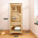 Glass Solid Home Wood Villa Luxury Three-story House Oversized Space Nest Indoor Cage Cat Cabinet