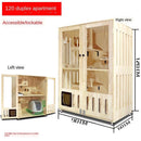 Cat Cage Villa Apartment Solid Wood With Climbing Rack House Dispaly Cabinet Four Seasons Universal