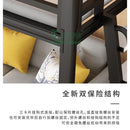 HOPMY Iron Bed Loft Bed Apartment Combination Bed Iron Single Apartment Small-family Loft Pavilion