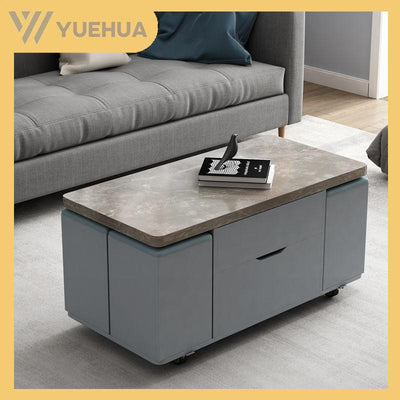 Simple Lifting Tea Table Dual-use Living Room Small Multi-functional Folding Coffee Table Telescopic