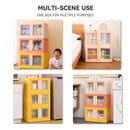 Stackable Storage Box Household Foldable Storage Cabinet Clothes Sorting Box Plastic Wardrobe Toy