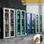 WOODYES Nordic Iron Bookcase Glass Door Cold Rolled Steel Book Shelf Storage Cabinet Student Floor