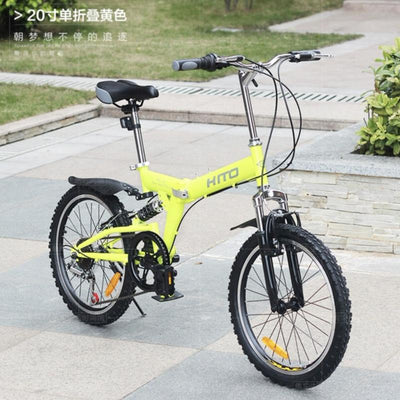 Hito DZ Foldable Bicycle Folding Bicycle SHIMANO 6-Speed 20 Inch Shock Absorber V Brake High Carbon