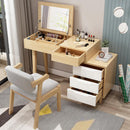 Nordic Dressing Table Simple Solid Wood Dressing Table Multi Functional Flip Bedroom Cabinet Small