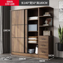 Solid 2021 with Wood Wardrobe Sliding Door Modern Simple Rental House Small Coat Cabinet Family