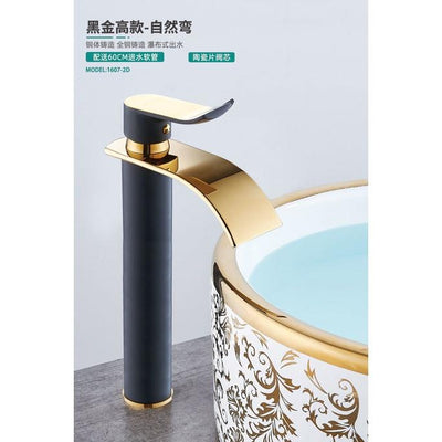 RUNZE Gold Basin Sink Hot & Cold Mixer Kitchen Faucet Brass Bathroom Water Tap Multi-styles To