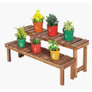 Solid Wood Flower Rack Ladder Succulent Plant Multi-storey Home/ Balcony Anticorrosive Room