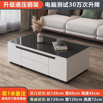 Multifunctional Coffee Table Dining Table Dual-use Lifting Foldable Nordic Marble Coffee Table