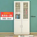 LAL Bookcase Bookshelf Cabinet Combination Office Solid Wood Filing Cabinet With Lock Glass Door