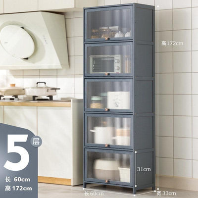 GUJIA Kitchen Cabinet Storage Cabinet Multi-layer Floor Shelf Multifunctional Cupboard Cabinet