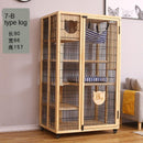 Cage Home Japanese Solid Wood Apartment with Toilet Luxury Cabinet Cat Nest House Villa