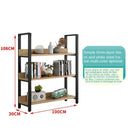 Steel And Wood Bookshelf Iron Shelf Floor Multi-storey Living Room Storage Shelf Display Shelf