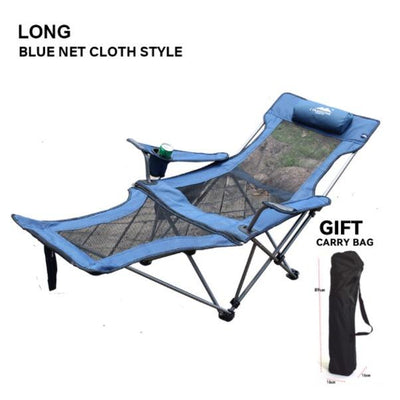 WONZOM Outdoor Foldable Chair Casual Portable Field Camping Chair Arm Chair Recliner Lounge Chair