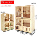 Cat Cage Villa Apartment Solid Wood With Climbing Rack House Dispaly Cabinet Four Seasons Universal