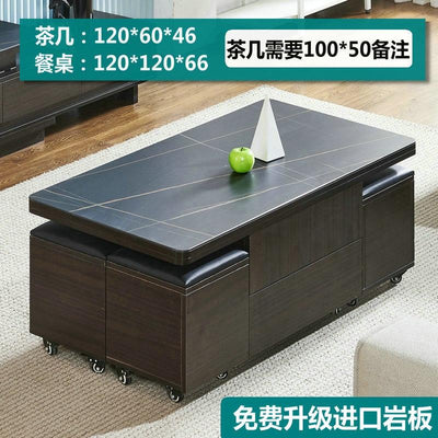 Lift Tea Table Modern Simple Small House Folding Retractable Storage Fire Stone Tea Table Dual