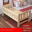 Solid Wood Baby Bed Baby Cot Boy Single Bed Girl Princess Bedside Bed Widened Small Bed With Rails