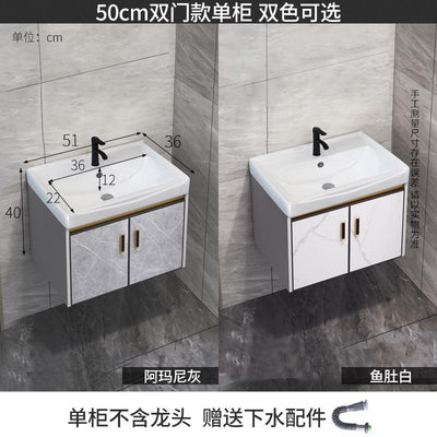 K.T Aluminum Alloy Mirror Cabinet Bathroom Cabinet Combination Small Cabinet Bathroom Integrated