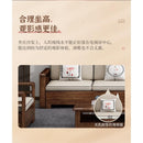 AUSITUR Sofa Living Room Solid Wood Sofa Winter And Summer Dual-use New Chinese Chaise Sofa Set