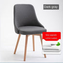 Nordic Dining Home Simple Backrest Stool Solid Wood Desk Makeup Girls' Cute Bedroom Writing Chair