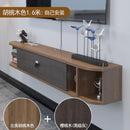 ARPER Modern Wall Hanging Tv Cabinet Ultra-thin Walnut Color Living Room Wall Shelf Solid Wood