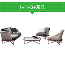 Nordic Outdoor Rattan Sofa Combination Living Room Courtyard Leisure Chair Outdoor Rattan Sofa