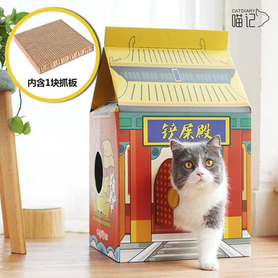 RUNPET Cat Scratch Board Pet Scratching Post Cat Scratcher Nest (Buses, Milk Carton, Board)