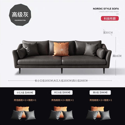 2-3 Seater Sofa Couch with Technology Fabric, for Small Apartments, Guest Room, Teenager's Room,